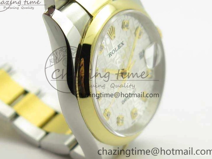 1:1 Diam 36mm SA3135 On YG SS Datejust V2 116234 Dial White Best Oyster DJF Com Bracelet Edition 0313